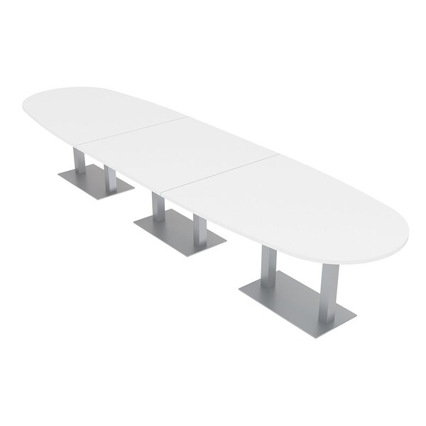 45 in W, 165.75 in L, 29 in H, Engineered Wood Top, White